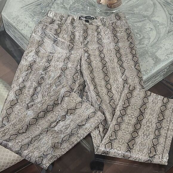 zara Snake Print Modern Pants - Picture 2 of 6